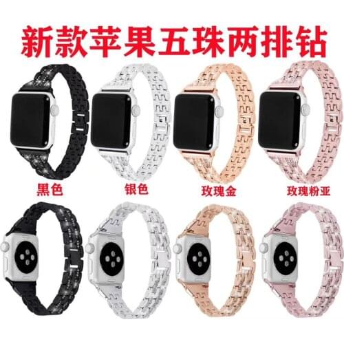 Women Diamond Strap for Apple Watch Band series 6 5 4 SE 40mm 44mm Stainless Steel for iwatch wrist band series 3 2 1 38mm 42mm