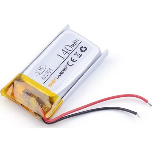 521525 Smallest 3.7v 140mah li-ion polymer battery 501525 Electric toothbrush battery with A quality