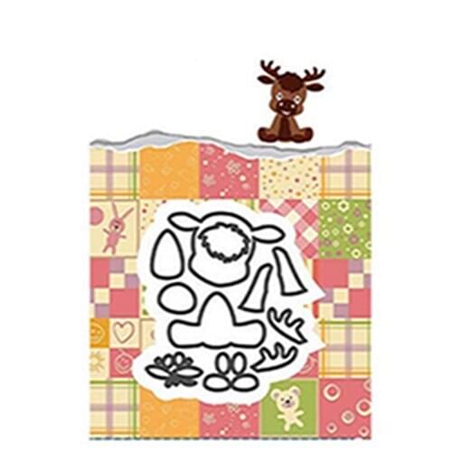 Cute Moose Elk Metal Cutting Dies Stencils For DIY Scrapbooking Decorative Embossing Cards Handcraft New Die Cut Template 2019