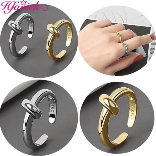 Alloy Open Adjustable Knot Rings For Women Party Vintage Charms Tie Rope Temperament Winding Ring Gold Fashion Jewelry Gift