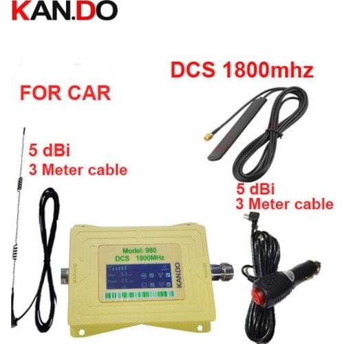For car booster DCS 1800Mhz mobile phone signal booster for car,LCD display DCS 1800mhz signal repeater DCS for vehicle repeater