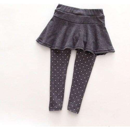1-7T Lovely Baby Girl Pants Baby Kid Pantskirt Girl Wool Culotte Pants Child Legging Trousers Skirt Selling New