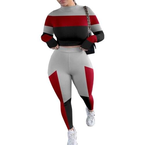 Casual Tracksuit Women Two Piece Outfits 2021 Pants Sets Long Sleeve Slim-Fit Sweatshirts Top High Waist Trousers Cool Girl