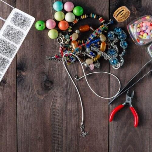 1 Box DIY Jewellery Making Beads Mixed Pliers Findings Starter Kit Gift Set