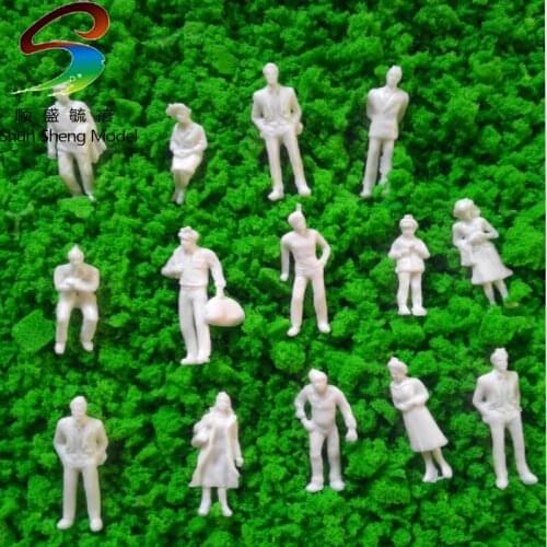 100pcs scale 1/50white model plastic figure model humans