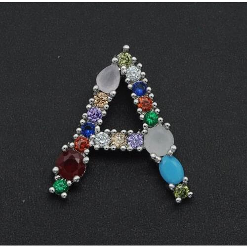 21x18mm 100% CZ Zircon DIY Jewelry Alphabet A-Z Charm Pendant Wholesale Jewellwery Finding Supplies Top Quality