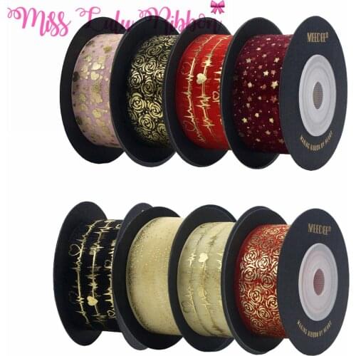 25mm / 9Y Bronzing Snow Yarn Ribbons Bouquet Cake Hair Bows Gifts Box Packaging Birthday Wedding Event Party Christmas Decor