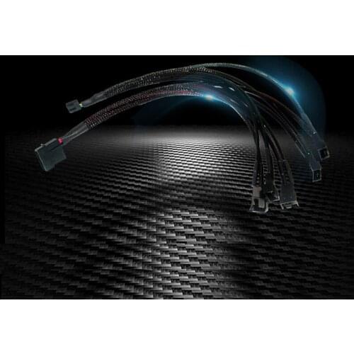 30cm Fan Cable Fan Splitter Molex to 5 Way 3Pin 4Pin PWM Fan Adapter for HDD Optical Drive Computer Case Mining Cooling Fans NEW