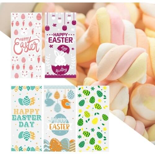 50Pcs Gift Bags Reusable Loved by Children Colorful Food Packing Plastic Bags for Party