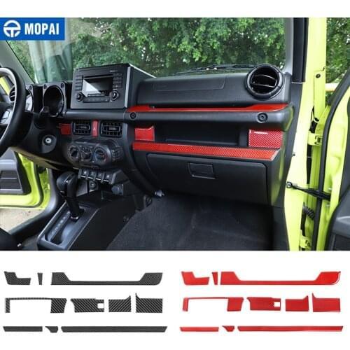 MOPAI Interior Accessories for Suzuki Jimny JB74 Carbon Fiber Car Central Console Decoration Kit for Suzuki Jimny 2019