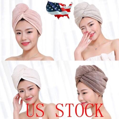 Quick Dry Shower Towel Turban Twist Dry Shower Microfiber Hair Wrap Towel Drying Bath Spa Head Cap Hat
