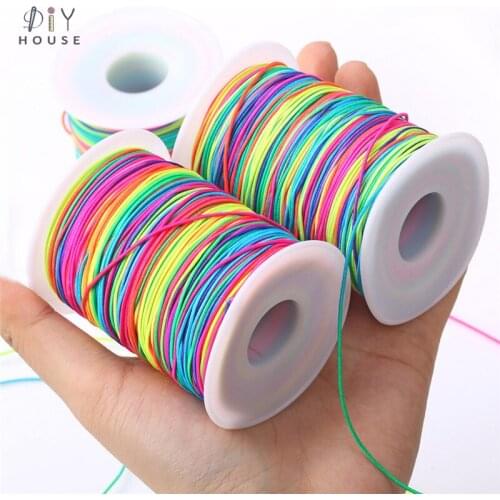 100M Colorful Elastic Rope DIY Craft Supplies Handwork Materials Jewelry Beaded Stretch Cords Basteln Gift Packing Tags Touw