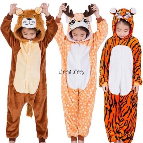 Children Pajamas Kids Boys Sleeper Girls Costume Pajama Pijamas Unicorn Pijamas Boys Lion Tiger Deer Unicorn Pijamas