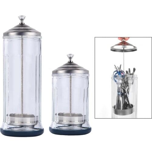 Disinfection Jar Glass Container Sanitizing Jar for Barber Salon Shop