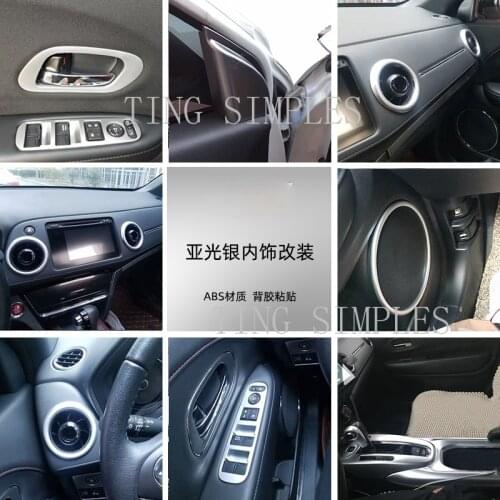 For Honda XRV/XR-V 2015 2016 2017 2018 2019 Interior modification of air outlet decorative Sequin gear box water cup panel MATTE