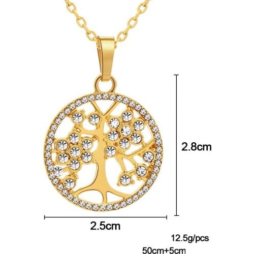 Jewish Necklace Tree of Life Pendant Necklace Hebrew Necklace
