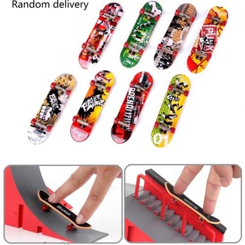 Finger Skate Park Kit Ramp Parts with 1 Finger Skateboard Mini Scooter Scene for Finger Skateboard Training Props