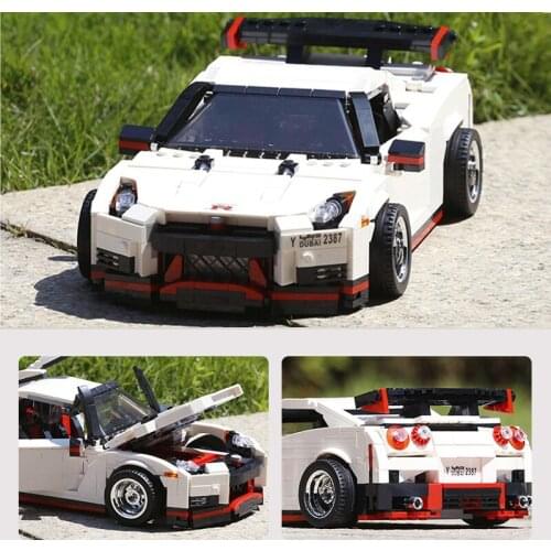 Mould King Creative series Electric Nismo GTR R35 Speed Racing Sport Car Model Building Blocks Bricks with 13104 Kids Toys