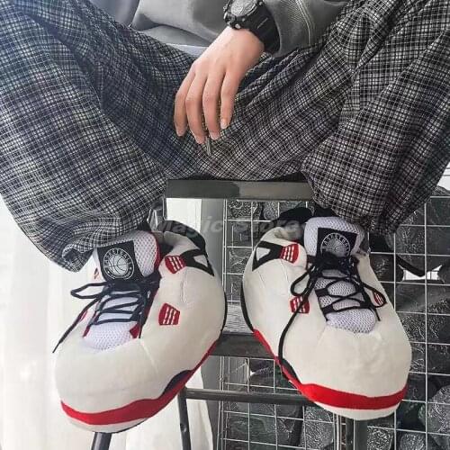 Big Size 35-43 Snug Sneakers Women House Floor Slippers Women/Men Winter Warm Home Slippers Ladies Slides One Size Shoes