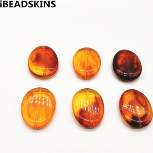 New arrival! 30x23mm 120pcs clear brown acrylic oval shape beads for Earrings accessories parts,hand Made Jewelry Earring DIY