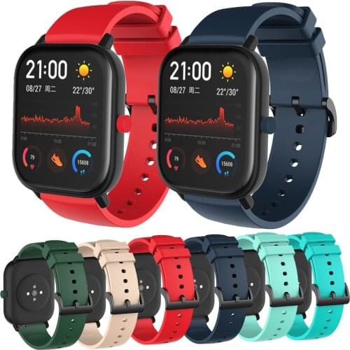 WatchBand Strap For Huami Amazfit GTS GTS 2 Silicone Wristband For Amazfit BIP U pro / Bip Lite / S /pop pro Bracelet Watchstrap