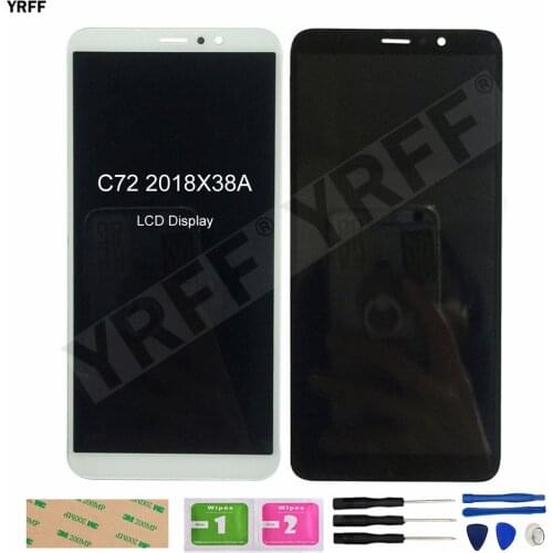 With Frame LCD For Gome Fenmmy Note C72 2018X38A LCD Display Touch Screen Digitizer Front Glass Panel Sensor Repair Parts