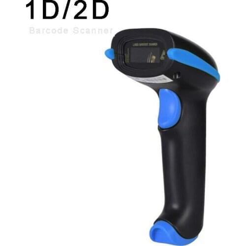 Wireles Bluetooth 1D 2D Barcode Scanner PDF417 Data Matrix QR Screen Code Reader Support Windows Android IOS Drop Shipping