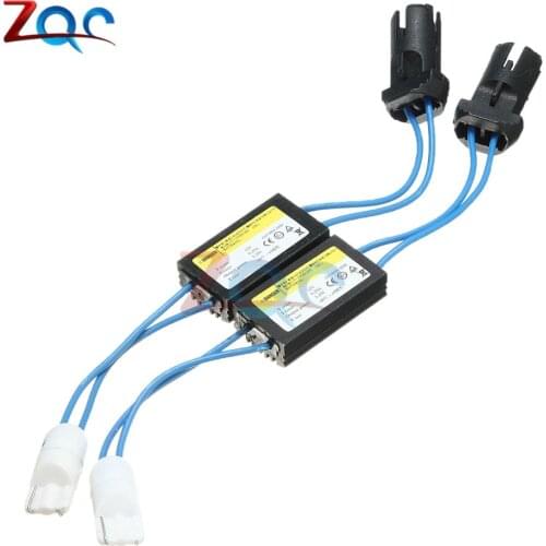 2PCS/Lot T10 T15 194 W5W 168 921 LED Bulb Canbus Error Free Warning Canceler Decoder Resistor Capacitor Wire Adapter 12V 0.29A