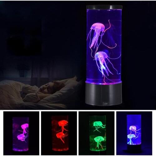 LED Jellyfish Lava Lamp Colorful Bedroom Night Light Home Decor Suit For Home Office Decoration Bedroom Night Light Kids Gift