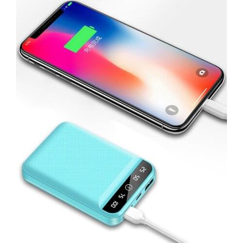 Mini Power Bank 10000mah Battery Power bank LED Powerbank Portable Mobile phone Charger for iPhone