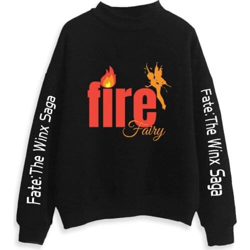 Anime Fate: The Winx Saga Tracksuit Women Turtleneck Kpop Sweatshirt Women Outwear Harajuku Streetwear Fashion Girls Clothes