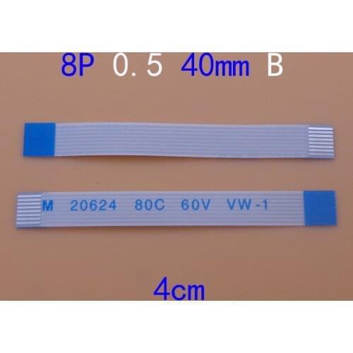 100pcs 8 pin Flat Switch Ribbon Flex Cable Power Button 8pin 0.5mm 4cm 40mm 8P type b reverse direction Ribbon connector