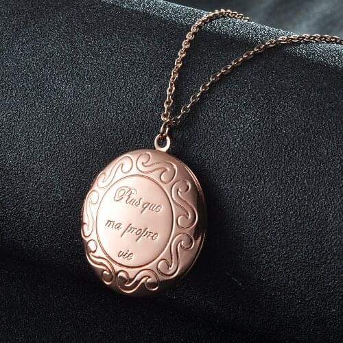 15Pcs/lot Round photo locket pendants Necklace vintage bronze picture frame Necklace jewelry antique