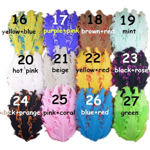 Wholesale 100pcs/lot Chic Curly Feather Pads For Headbands Unfinished hair accessories 27Colors for choose Free Shipping TH17
