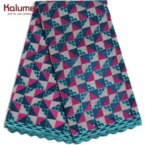 Kalume Stones African Swiss Cotton Lace Fabric Green Nigerian Swiss Voile Cotton Lace Fabric Stones Nigerian Voile Fabric 2211