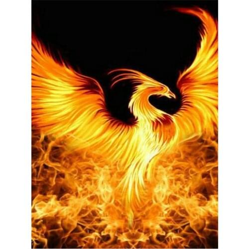 ArtBack diy 5d diamond painting fire phoenix full square drill animal sticker 3d diamond mosaic embroidery home decoration