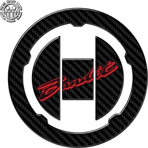 Tank Cap Cover Pad sticker Motorcycle Fuel Gas Cap Protector Decals Case for Suzuki Bandit 1250S 2007 2008 2009 3D Carbon-look