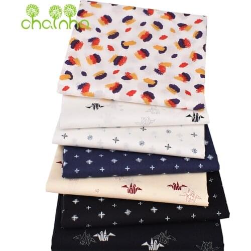 Chainho,High-Density Poplin,Geometric Printed Plain Cotton Fabric,DIY Sewing Quilting Material For Baby &Childrens Dress,Shirts