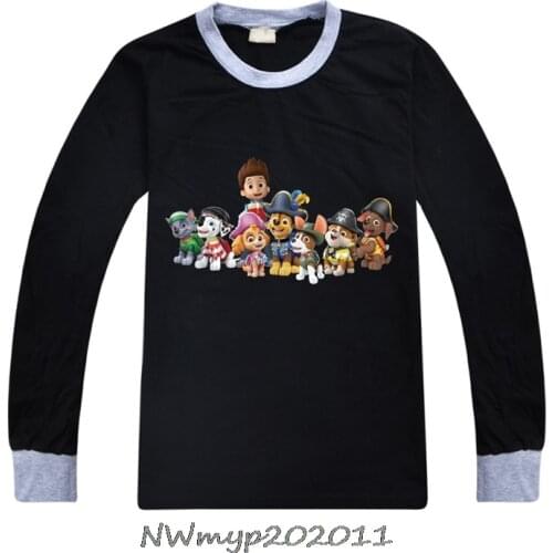 Kids Clothes Girls 10 To 12 Teenage Childrens Long-sleeved T-shirt Toddler Boys Fall Clothes 2021 PAW PATROL O Neck Tees
