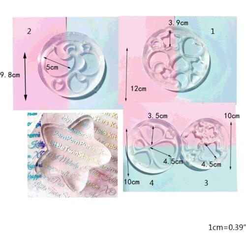 DIY Crafts Crystal Epoxy Resin Mold Love Heart Five-pointed Star Moon Shape Keychain Pendant Casting Silicone Mould