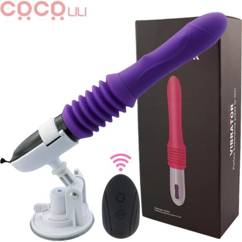Thrusting Dildo Vibrator Automatic G spot Vibrator with Suction Cup Sex Toy for Women Hand-Free Sex Fun Anal Vibrator for Orgasm