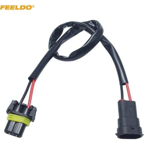 FEELDO 10Pcs 12V Auto H11 To 9005/9006 Plug Power Cable HID Conversion Kit Xenon Lamp Bulb Power Wire Harness #MX5978