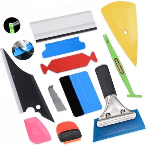 FOSHIO Car Vinyl Wrap Magnet Sticker Stick Squeegee Felt Scraper Gasket Tools Kit Carbon Fiber Film Install Car Window Tint Tool