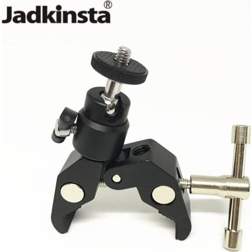 4in1 Crab Pliers Clip Super Clamp + Swivel 1/4 Tripod Ballhead + 1/4 and 3/8 Screw Adapter For DJI Ronin-M LCD Monitor