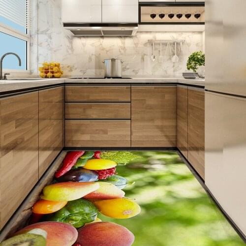 Fresh Fruit Area Rugs Large Anti Slip Floor Mat Home Kitchen Living Room Bedroom Hallway Print Apple Pear Kiwifruit Carpet