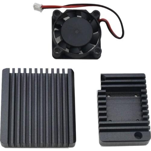 Mini Router Metal Enclosure Cooling Case Protective Cover with Cooling Fan for NanoPi R2S Mini Router Radiator