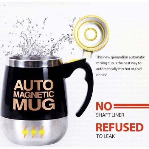 Stainless Steel Upgrade Magnetized Mixing Cup Self Stirring Mug Automatic Mixing Mug for Coffee Milk Grain Oat Stainless Steel T