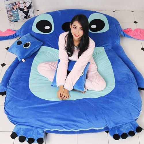 Cartoon mattress Stitch lazy sofa bed Suitable for children tatami mats cute creative small bedroom soft comfortable sofa bed