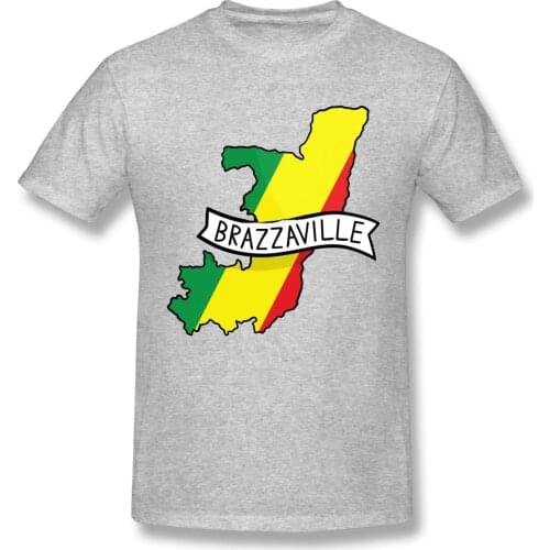 Congo Brazzaville Flag Mens Basic Short Sleeve T-Shirt Funny R300 Top tee USA Size