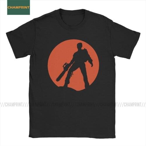 Mens Ash Vs The Evil Dead T Shirt Horror Movie Bruce Terror Film Groovy Cotton Tops Short Sleeve Tees Gift Idea T-Shirt